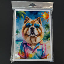 Load image into Gallery viewer, Chow Chow Summer Beach Time Greeting Cards Pack of 8
