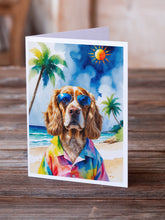 Load image into Gallery viewer, Cocker Spaniel Summer Beach Time Greeting Cards Pack of 8