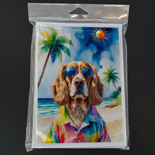 Load image into Gallery viewer, Cocker Spaniel Summer Beach Time Greeting Cards Pack of 8