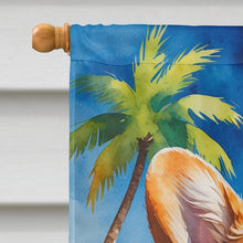 Load image into Gallery viewer, Corgi Summer Beach Time House Flag