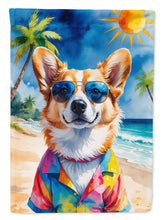 Load image into Gallery viewer, Corgi Summer Beach Time Garden Flag