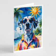 Load image into Gallery viewer, Dalmatian Summer Beach Time Greeting Cards Pack of 8