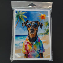 Load image into Gallery viewer, Doberman Pinscher Summer Beach Time Greeting Cards Pack of 8