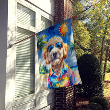 Load image into Gallery viewer, GoldendoodleSummer Beach Time House Flag