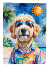 Load image into Gallery viewer, GoldendoodleSummer Beach Time House Flag