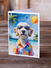 Load image into Gallery viewer, Labradoodle Summer Beach Time Greeting Cards Pack of 8
