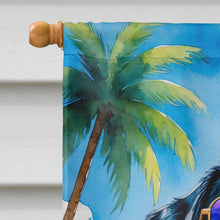 Load image into Gallery viewer, Black Labrador Retriever Summer Beach Time House Flag
