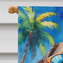 Load image into Gallery viewer, Chocolate Labrador Retriever Summer Beach Time House Flag