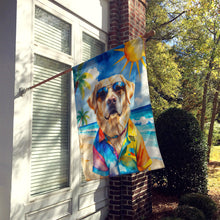 Load image into Gallery viewer, Yellow Labrador Retriever Summer Beach Time House Flag