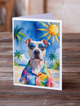 Load image into Gallery viewer, Pit Bull Terrier Summer Beach Time Greeting Cards Pack of 8