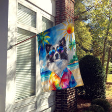Load image into Gallery viewer, Pomeranian Summer Beach Time House Flag