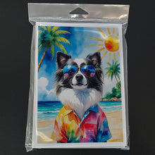 Load image into Gallery viewer, Pomeranian Summer Beach Time Greeting Cards Pack of 8