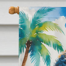 Load image into Gallery viewer, Black Poodle Summer Beach Time House Flag