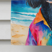 Load image into Gallery viewer, Black Poodle Summer Beach Time House Flag