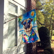 Load image into Gallery viewer, Pug Summer Beach Time House Flag