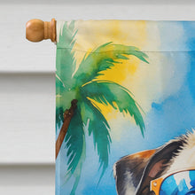 Load image into Gallery viewer, Pug Summer Beach Time House Flag