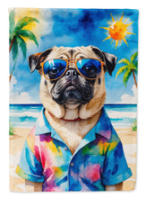Load image into Gallery viewer, Pug Summer Beach Time Garden Flag