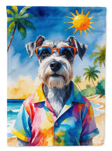 Load image into Gallery viewer, Schnauzer Summer Beach Time Garden Flag