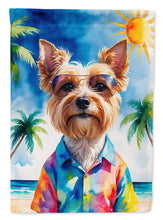 Load image into Gallery viewer, Yorkshire Terrier Summer Beach Time Garden Flag