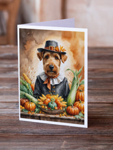 Load image into Gallery viewer, Airedale Terrier Thanksgiving Greeting Cards Pack of 8