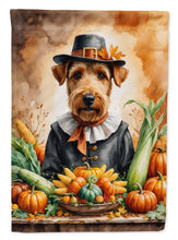 Load image into Gallery viewer, Airedale Terrier Thanksgiving Garden Flag
