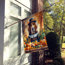 Load image into Gallery viewer, Basset Hound Thanksgiving House Flag