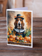Load image into Gallery viewer, Basset Hound Thanksgiving Greeting Cards Pack of 8