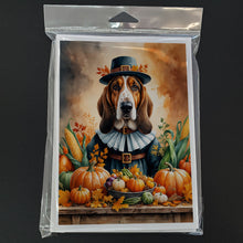 Load image into Gallery viewer, Basset Hound Thanksgiving Greeting Cards Pack of 8