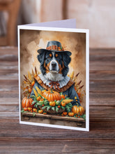 Load image into Gallery viewer, Bernese Mountain Dog Thanksgiving Greeting Cards Pack of 8