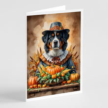 Load image into Gallery viewer, Bernese Mountain Dog Thanksgiving Greeting Cards Pack of 8