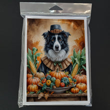 Load image into Gallery viewer, Border Collie Thanksgiving Greeting Cards Pack of 8