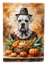 Load image into Gallery viewer, White Boxer Thanksgiving Garden Flag