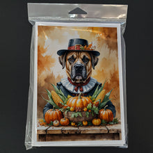 Load image into Gallery viewer, Bullmastiff Thanksgiving Greeting Cards Pack of 8