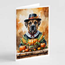Load image into Gallery viewer, Bullmastiff Thanksgiving Greeting Cards Pack of 8