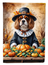 Load image into Gallery viewer, Cavalier Spaniel Thanksgiving House Flag