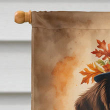 Load image into Gallery viewer, Chocolate Dachshund Thanksgiving House Flag