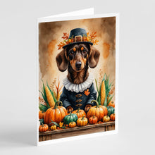 Load image into Gallery viewer, Chocolate Dachshund Thanksgiving Greeting Cards Pack of 8
