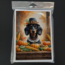 Load image into Gallery viewer, Dachshund Thanksgiving Greeting Cards Pack of 8