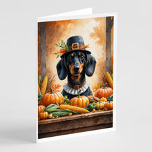 Load image into Gallery viewer, Dachshund Thanksgiving Greeting Cards Pack of 8