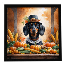 Load image into Gallery viewer, Dachshund Thanksgiving Framed Metal Print