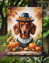 Load image into Gallery viewer, Red Brown Dachshund Thanksgiving Garden Flag