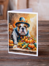 Load image into Gallery viewer, English Bulldog Thanksgiving Greeting Cards Pack of 8
