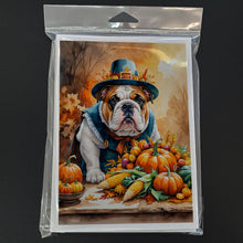 Load image into Gallery viewer, English Bulldog Thanksgiving Greeting Cards Pack of 8