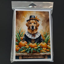Load image into Gallery viewer, Golden Retriever Thanksgiving Greeting Cards Pack of 8