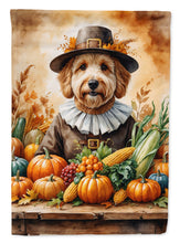 Load image into Gallery viewer, Goldendoodle Thanksgiving Garden Flag