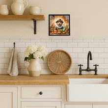 Load image into Gallery viewer, Goldendoodle Thanksgiving Framed Metal Print
