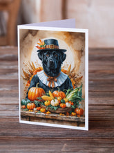Load image into Gallery viewer, Black Labrador Retriever Thanksgiving Greeting Cards Pack of 8