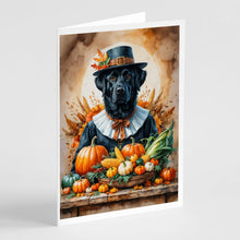 Load image into Gallery viewer, Black Labrador Retriever Thanksgiving Greeting Cards Pack of 8