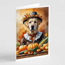 Load image into Gallery viewer, Yellow Labrador Retriever Thanksgiving Greeting Cards Pack of 8