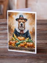 Load image into Gallery viewer, Pit Bull Terrier Thanksgiving Greeting Cards Pack of 8